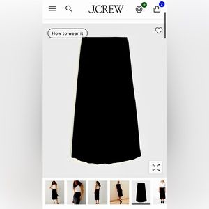 J.Crew Gwyneth Black Skirt Medium.
